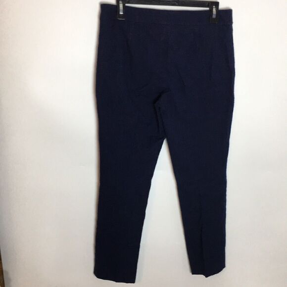 Diane Von Furstenberg Pencil Cigarette Style Navy Pants Sz 8 - Picture 4 of 16